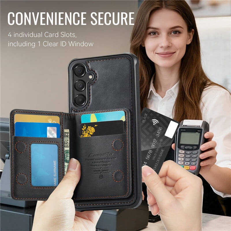 CaseMe Samsung Galaxy A55 2-in-1 Magnetic Wallet Case