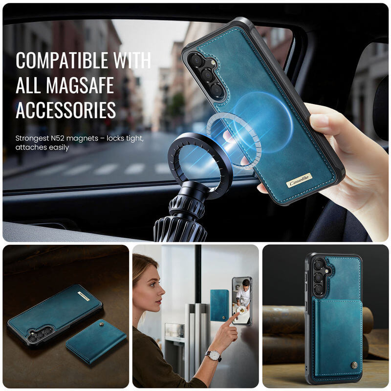 CaseMe Samsung Galaxy A55 2-in-1 Magnetic Wallet Case