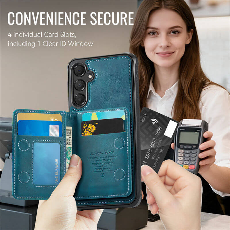CaseMe Samsung Galaxy A55 2-in-1 Magnetic Wallet Case