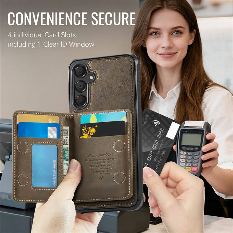 CaseMe Samsung Galaxy A35 2-in-1 Magnetic Wallet Case