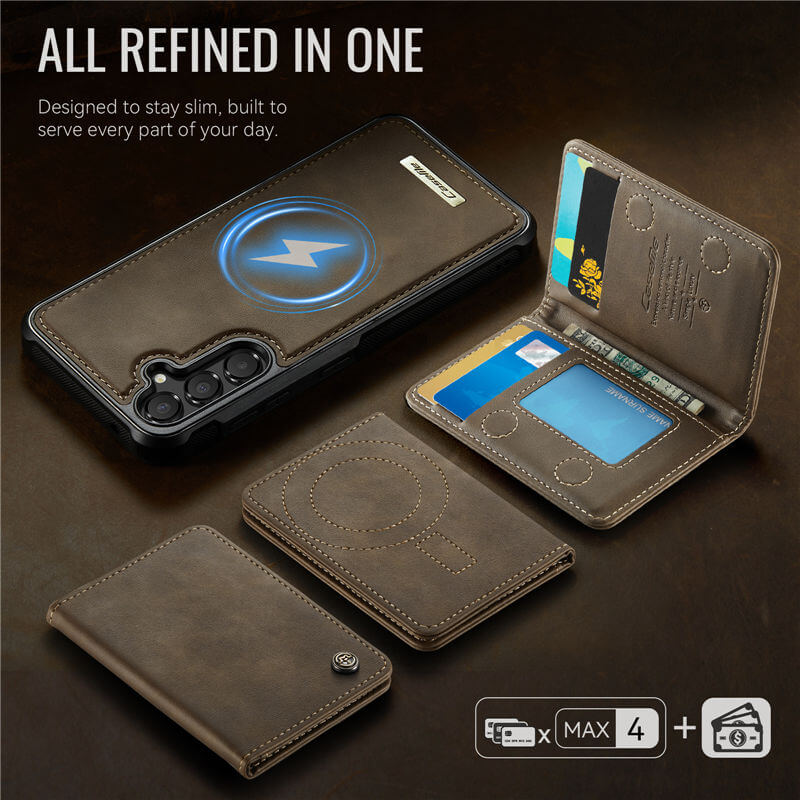 CaseMe Samsung Galaxy A35 2-in-1 Magnetic Wallet Case