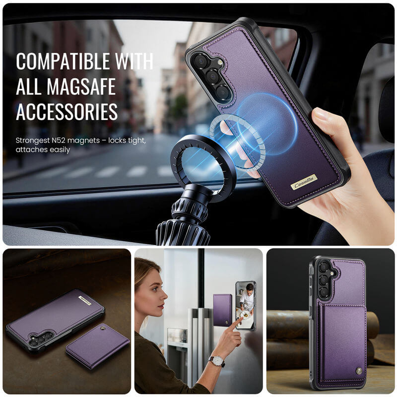 CaseMe Samsung Galaxy A55 2-in-1 Magnetic Wallet Case