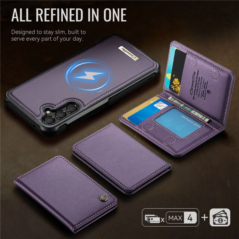 CaseMe Samsung Galaxy A55 2-in-1 Magnetic Wallet Case