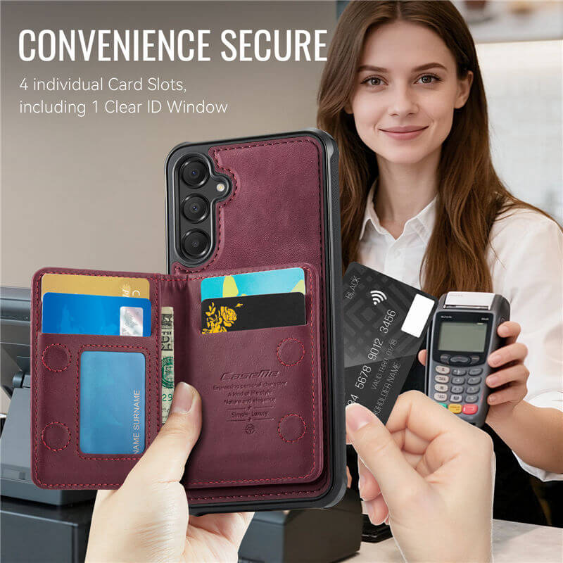 CaseMe Samsung Galaxy A55 2-in-1 Magnetic Wallet Case