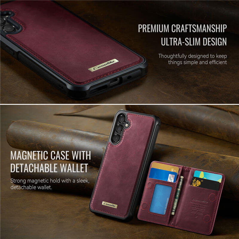 CaseMe Samsung Galaxy A55 2-in-1 Magnetic Wallet Case