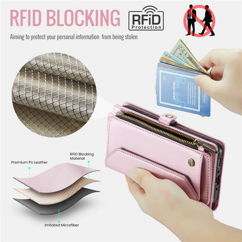 CaseMe Samsung Galaxy A35 Wallet RFID Blocking Crossbody Phone Case