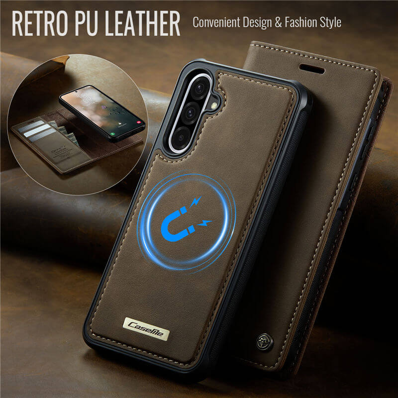 CaseMe Samsung Galaxy A56 5G 2-in-1 Magnetic Wallet Case with RFID Blocking