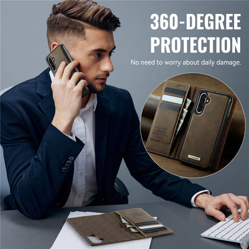 CaseMe Samsung Galaxy A56 5G 2-in-1 Magnetic Wallet Case with RFID Blocking