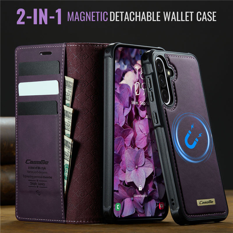 CaseMe Samsung Galaxy A56 5G 2-in-1 Magnetic Wallet Case with RFID Blocking