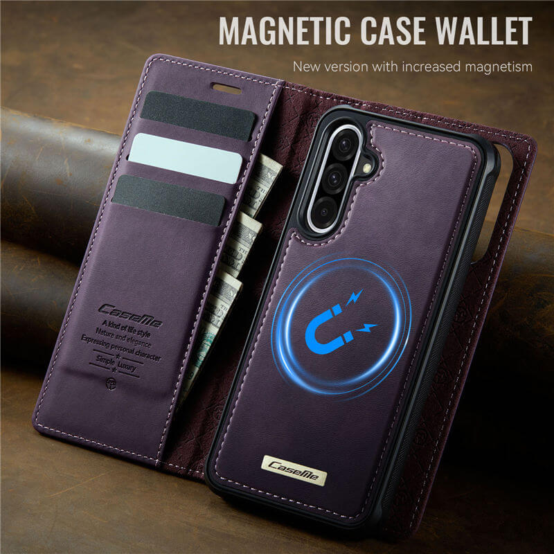 CaseMe Samsung Galaxy A56 5G 2-in-1 Magnetic Wallet Case with RFID Blocking