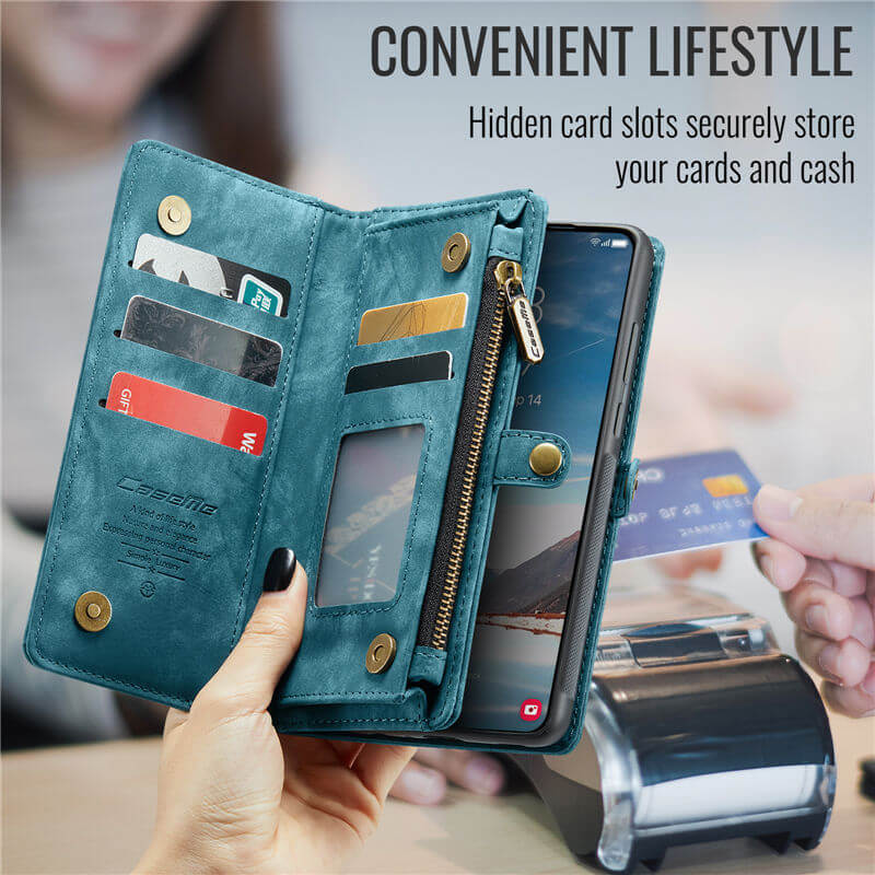 CaseMe Samsung Galaxy A37 2-in-1 Magnetic Wallet Case with Wrist Strap