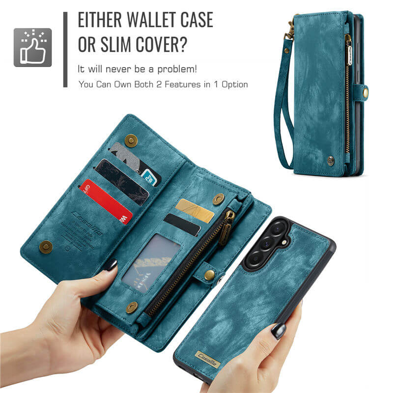 CaseMe Samsung Galaxy A37 2-in-1 Magnetic Wallet Case with Wrist Strap