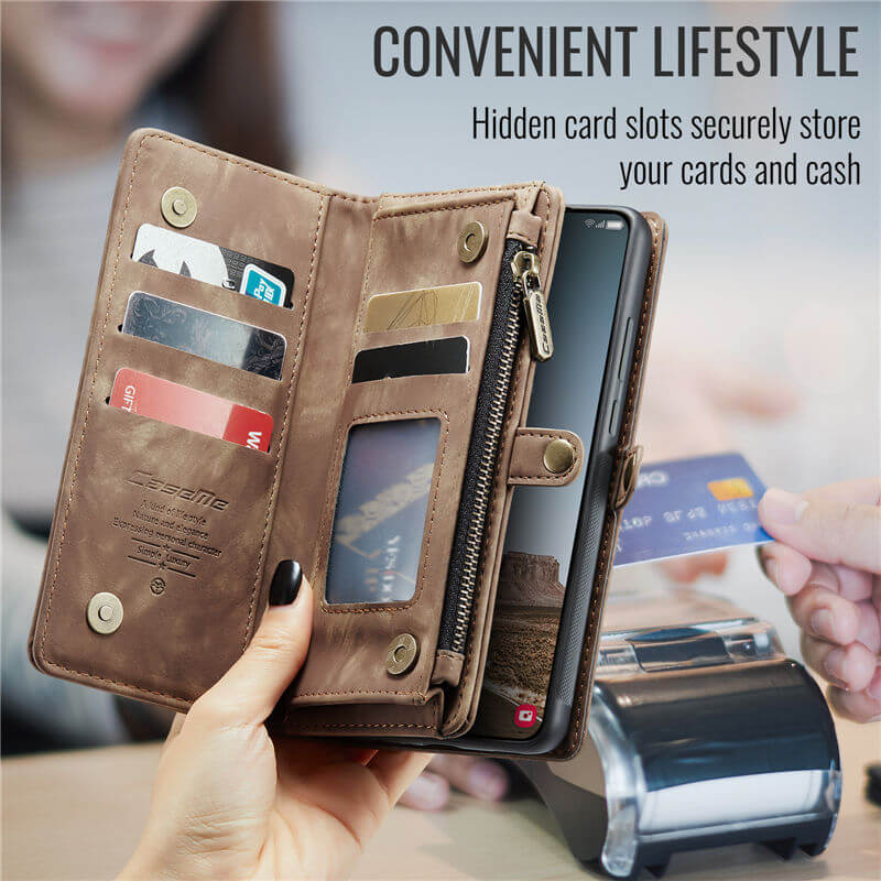 CaseMe Samsung Galaxy A37 2-in-1 Magnetic Wallet Case with Wrist Strap