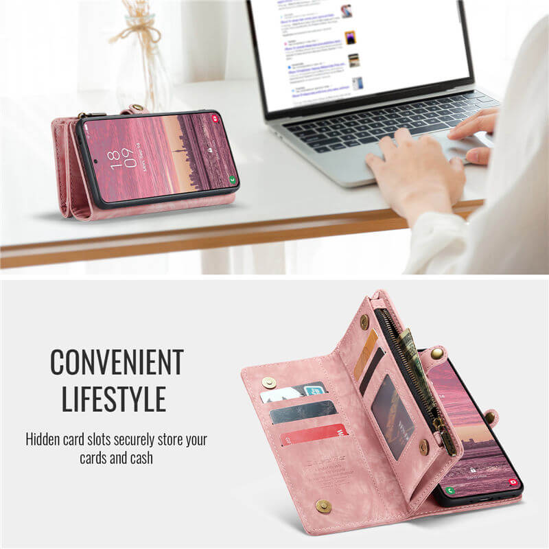 CaseMe Samsung Galaxy A37 2-in-1 Magnetic Wallet Case with Wrist Strap