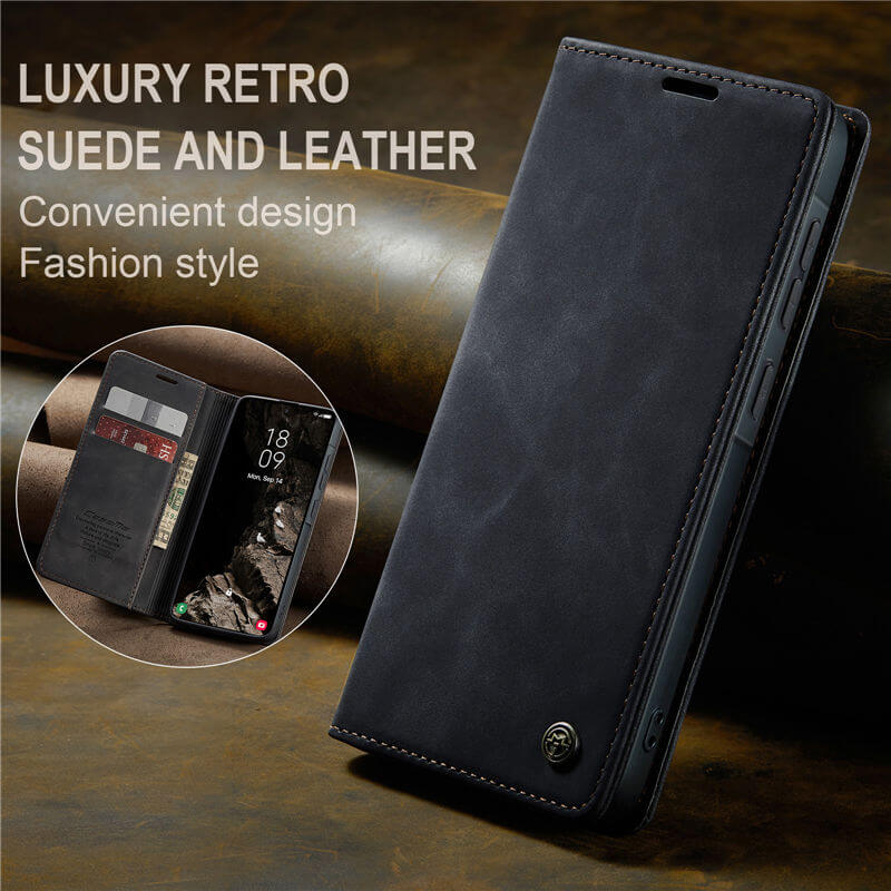 CaseMe Samsung Galaxy A37 Wallet Case with Magnetic Closure & Kickstand