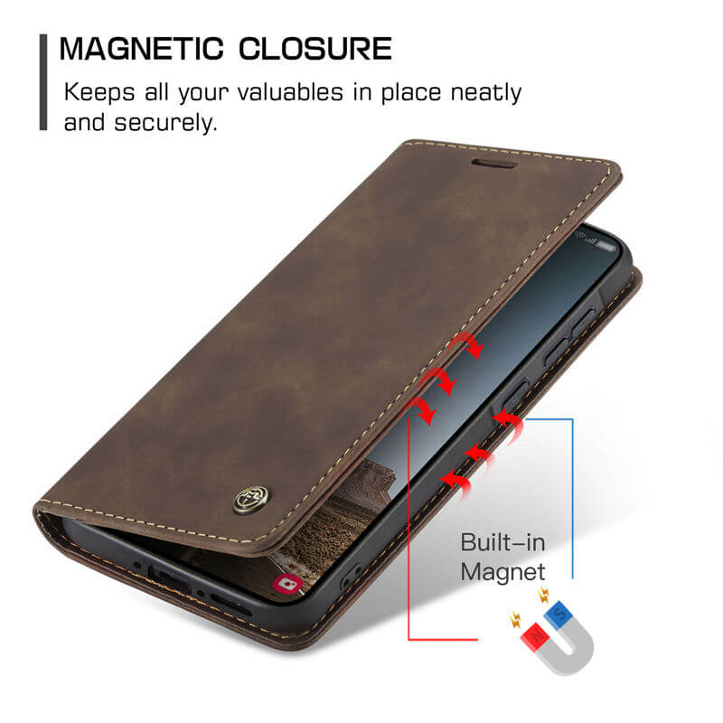 CaseMe Samsung Galaxy A37 Wallet Case with Magnetic Closure & Kickstand
