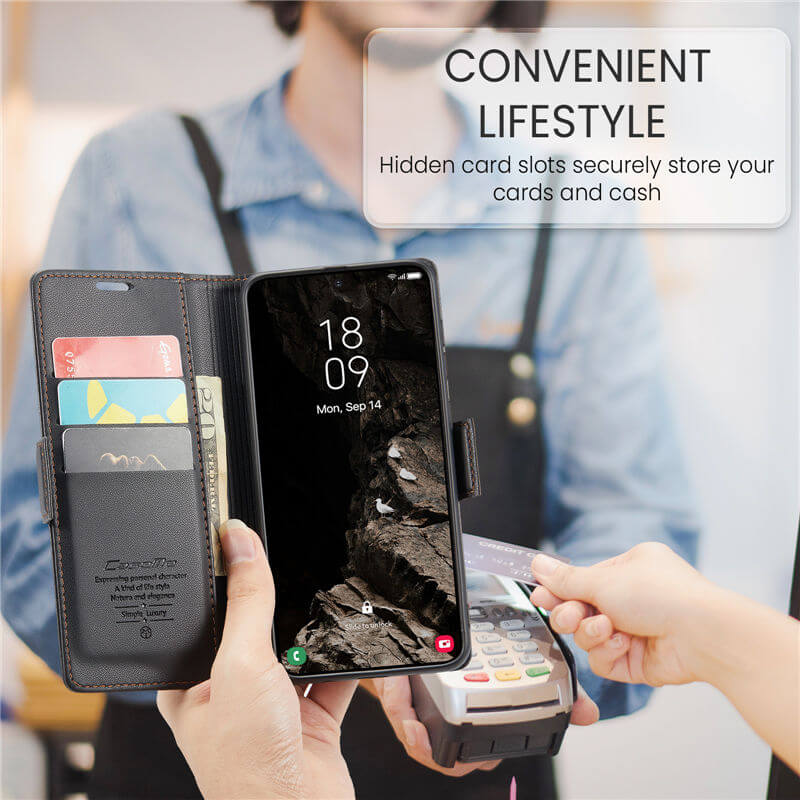 CaseMe Samsung Galaxy A37 Wallet RFID Blocking Case