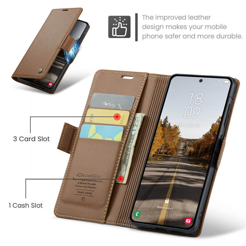 CaseMe Samsung Galaxy A37 Wallet RFID Blocking Case