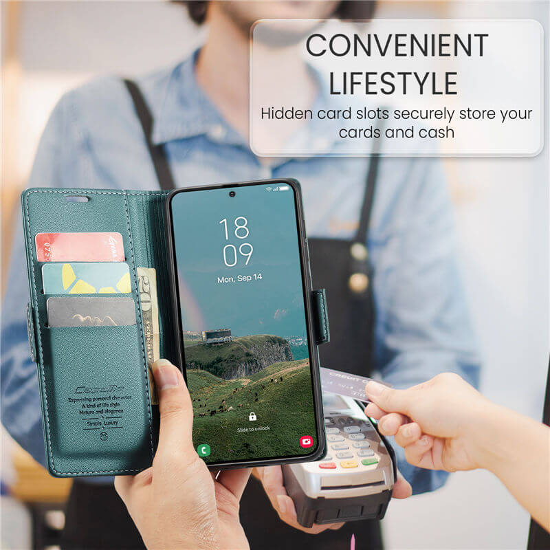 CaseMe Samsung Galaxy A37 Wallet RFID Blocking Case