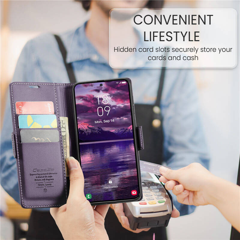 CaseMe Samsung Galaxy A37 Wallet RFID Blocking Case