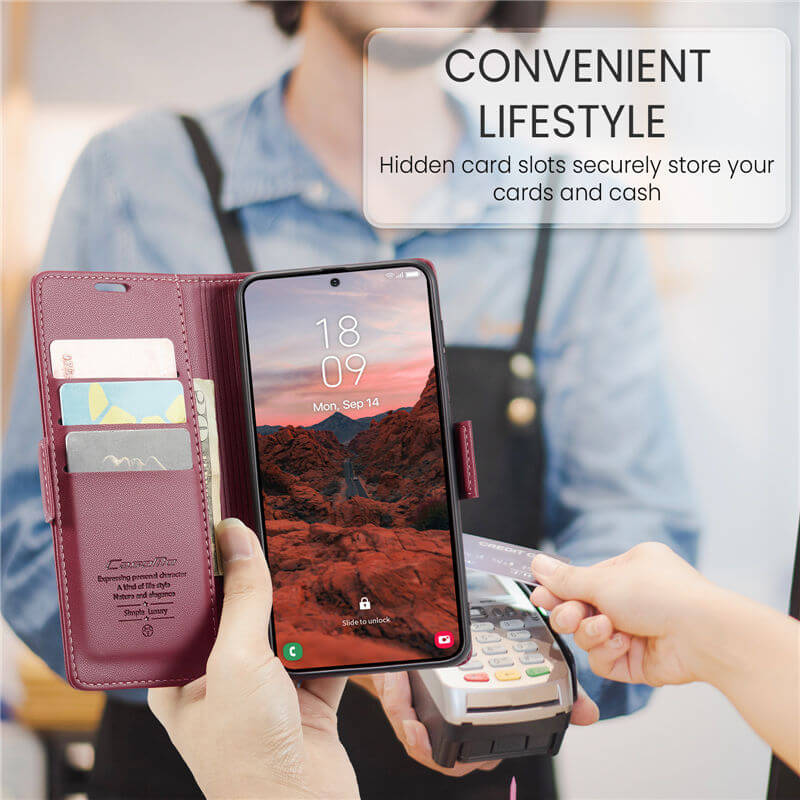 CaseMe Samsung Galaxy A37 Wallet RFID Blocking Case