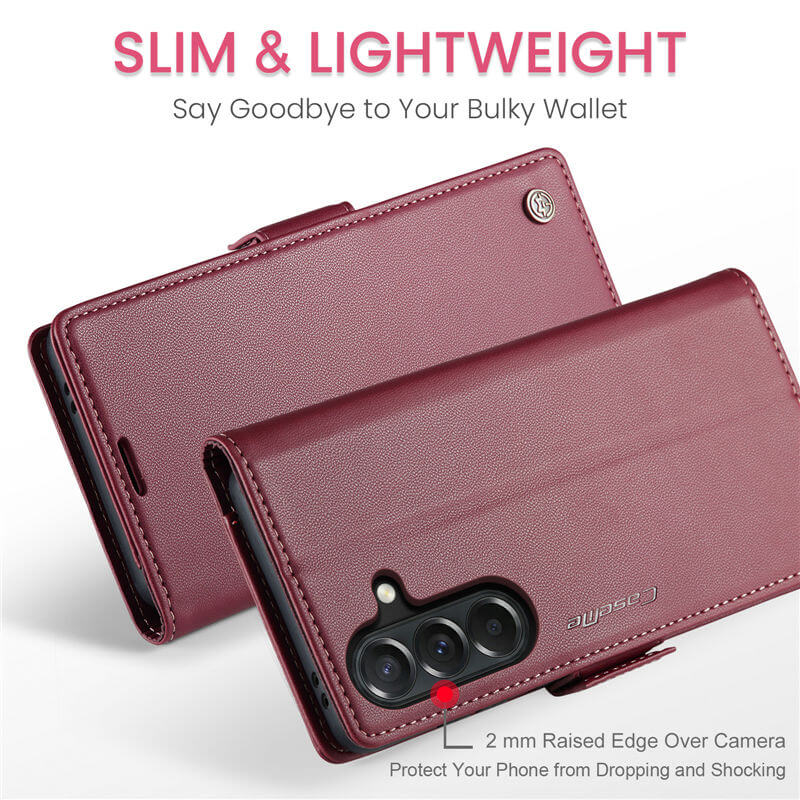 CaseMe Samsung Galaxy A37 Wallet RFID Blocking Magnetic Buckle Case