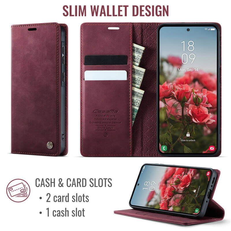 CaseMe Samsung Galaxy A37 Wallet RFID Blocking Case