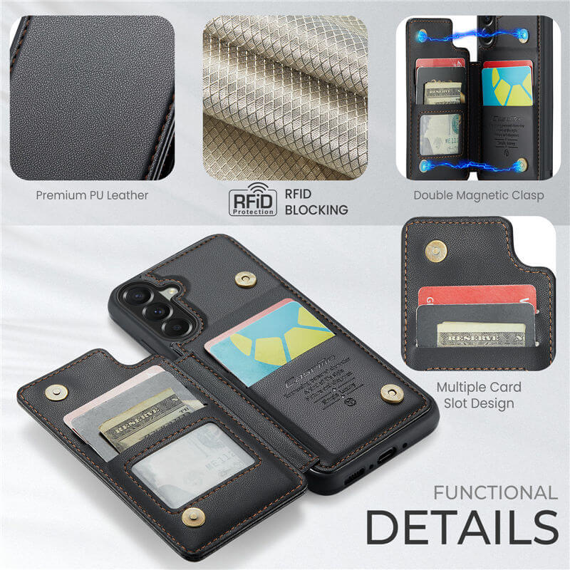 CaseMe Samsung Galaxy A37 RFID Blocking Card Holder Case