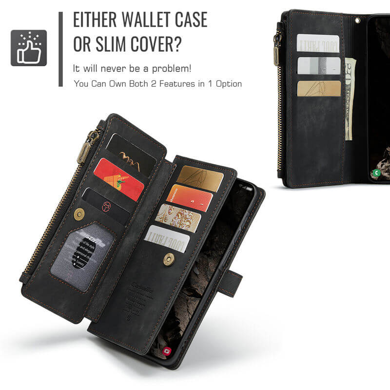 CaseMe Samsung Galaxy A37 Wallet Kickstand Case with Wrist Strap