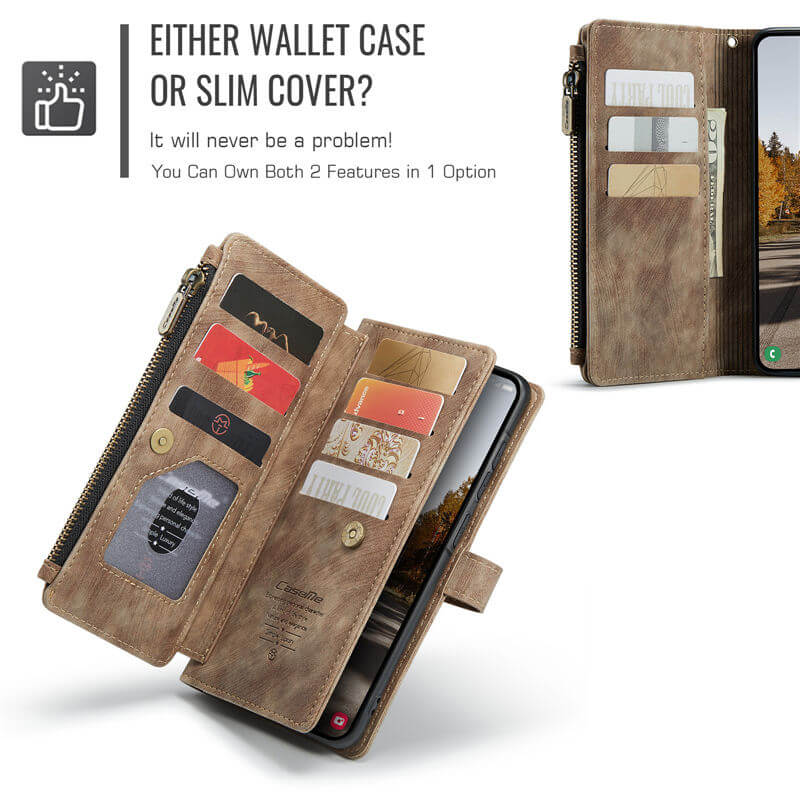 CaseMe Samsung Galaxy A37 Wallet Kickstand Case with Wrist Strap