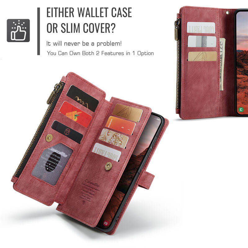 CaseMe Samsung Galaxy A37 Wallet Kickstand Case with Wrist Strap