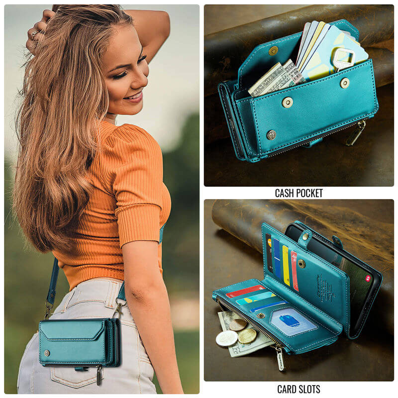CaseMe Samsung Galaxy A37 Wallet Case with Crossbody Strap