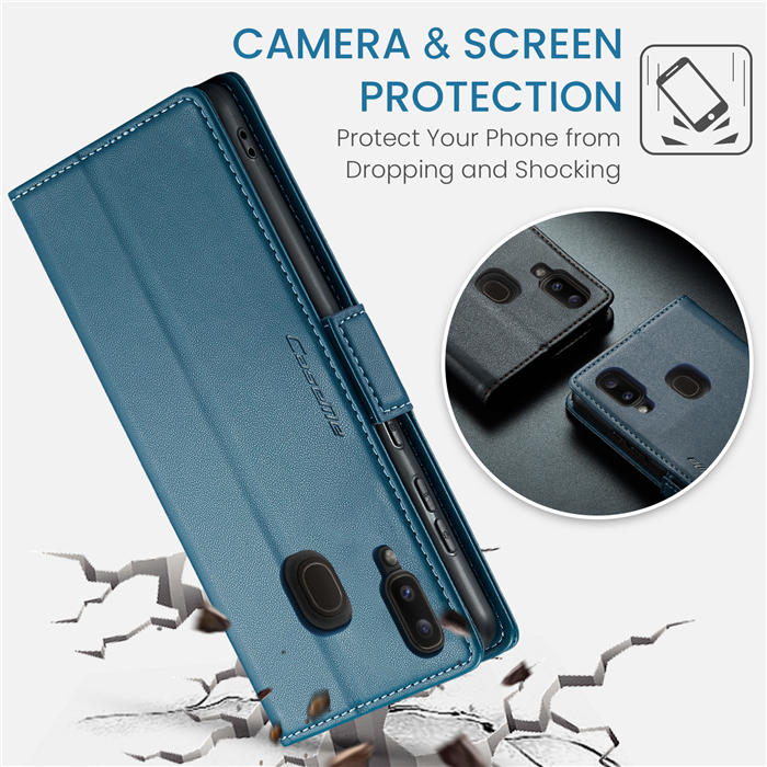 CaseMe Samsung Galaxy A40 Wallet RFID Blocking Magnetic Buckle Case