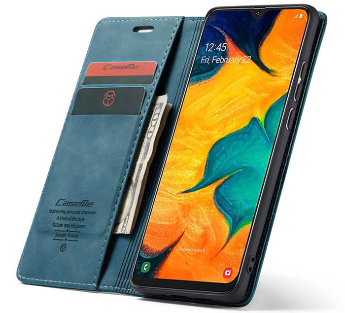 CaseMe Samsung Galaxy A40 Wallet Kickstand Magnetic Flip Leather Case