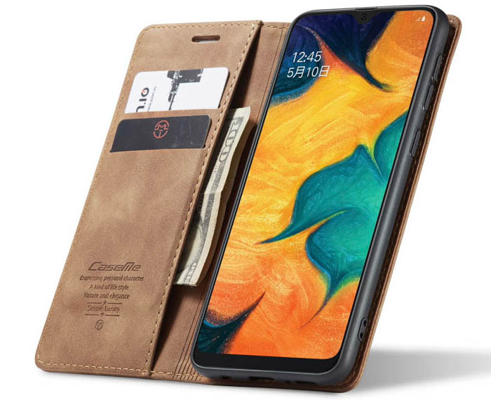 CaseMe Samsung Galaxy A40S Wallet Kickstand Magnetic Flip Leather Case