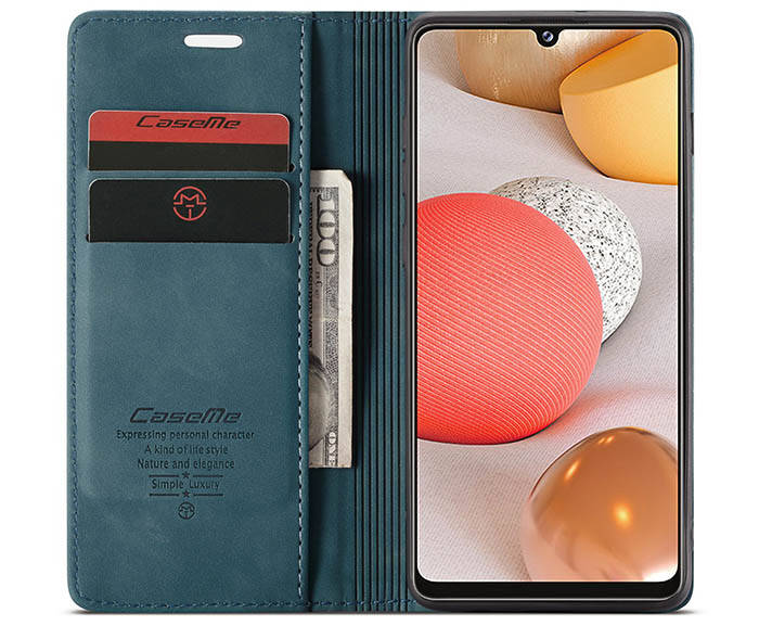 CaseMe Samsung Galaxy A42 5G Wallet Kickstand Magnetic Flip Leather Case