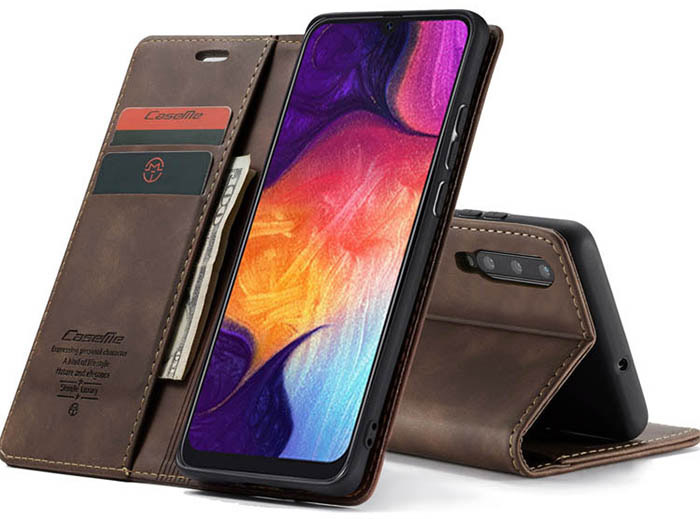 CaseMe Samsung Galaxy A50 Wallet Kickstand Magnetic Flip Leather Case