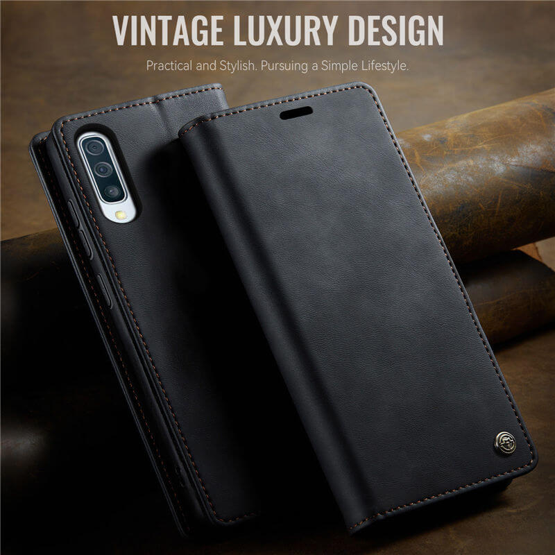 CaseMe Samsung Galaxy A50 Magnetic Wallet Case with RFID Blocking