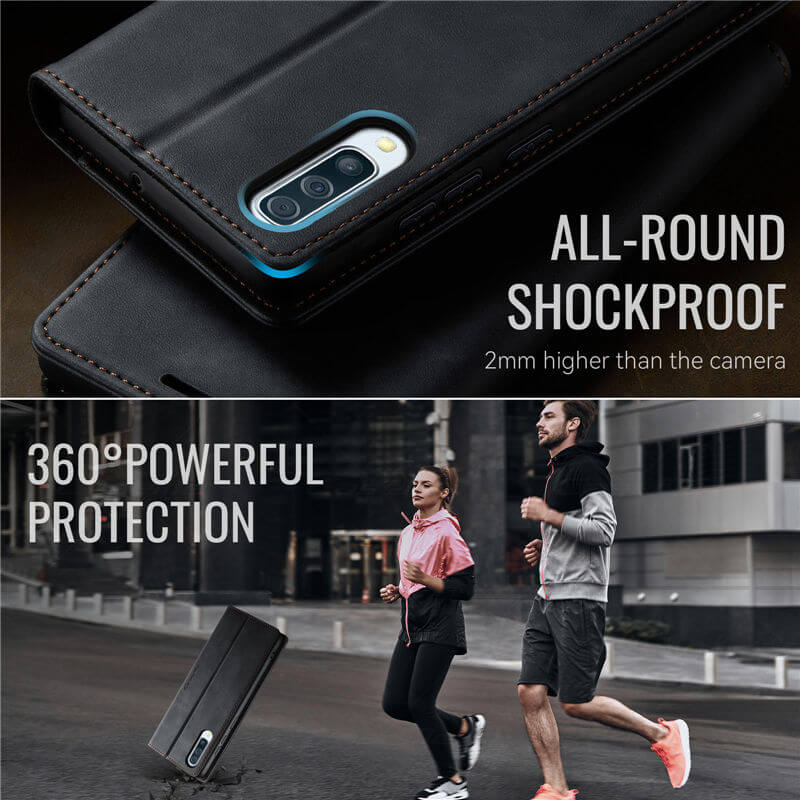 CaseMe Samsung Galaxy A50 Magnetic Wallet Case with RFID Blocking