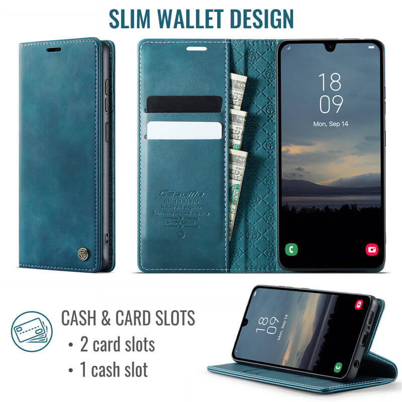 CaseMe Samsung Galaxy A50 Magnetic Wallet Case with RFID Blocking