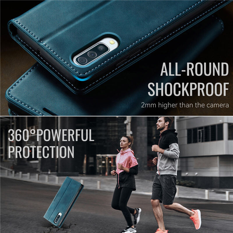 CaseMe Samsung Galaxy A50 Magnetic Wallet Case with RFID Blocking