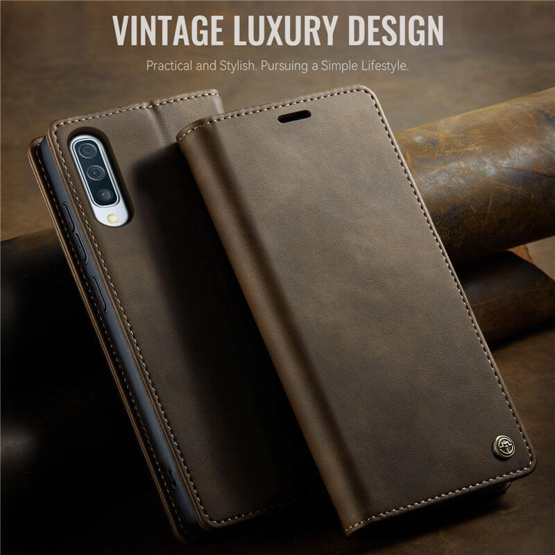 CaseMe Samsung Galaxy A50 Magnetic Wallet Case with RFID Blocking