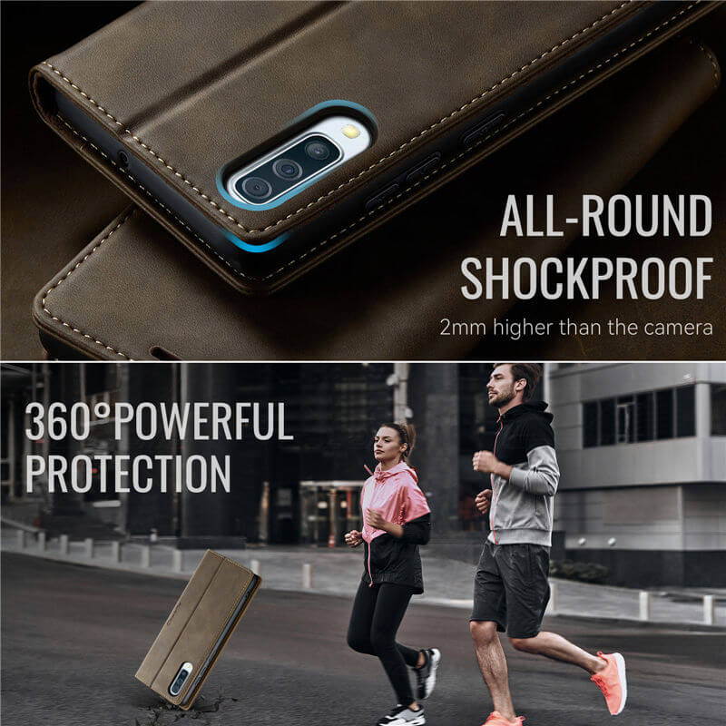 CaseMe Samsung Galaxy A50 Magnetic Wallet Case with RFID Blocking