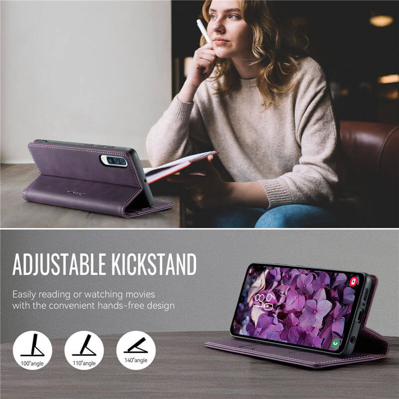 CaseMe Samsung Galaxy A50 Magnetic Wallet Case with RFID Blocking