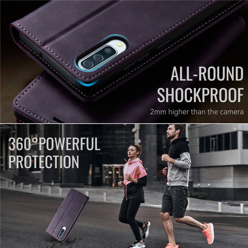 CaseMe Samsung Galaxy A50 Magnetic Wallet Case with RFID Blocking