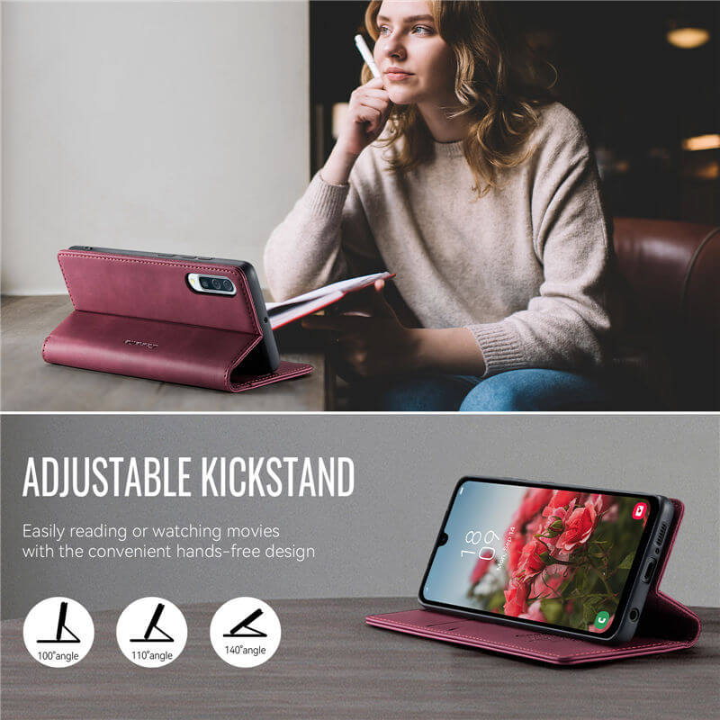 CaseMe Samsung Galaxy A50 Magnetic Wallet Case with RFID Blocking