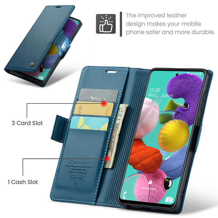 CaseMe Samsung Galaxy A51 4G Wallet RFID Blocking Magnetic Buckle Case