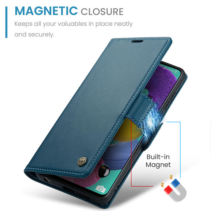 CaseMe Samsung Galaxy A51 4G Wallet RFID Blocking Magnetic Buckle Case