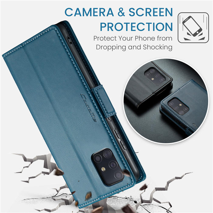 CaseMe Samsung Galaxy A51 4G Wallet RFID Blocking Magnetic Buckle Case