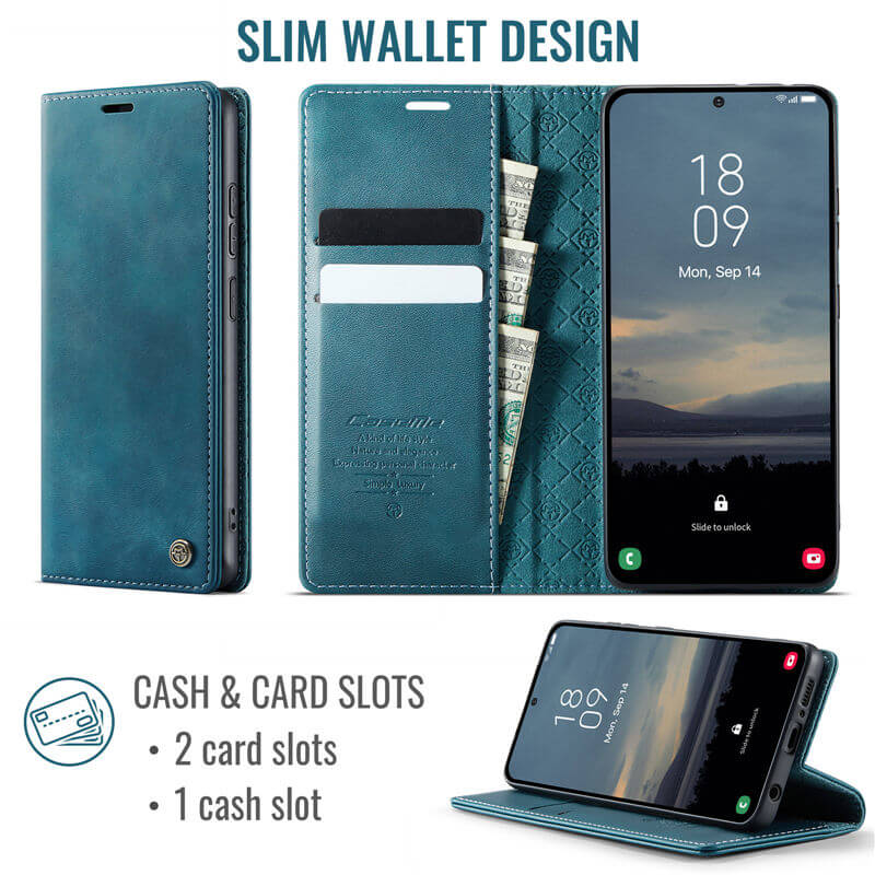 CaseMe Samsung Galaxy A51 4G Magnetic Wallet Case with RFID Blocking